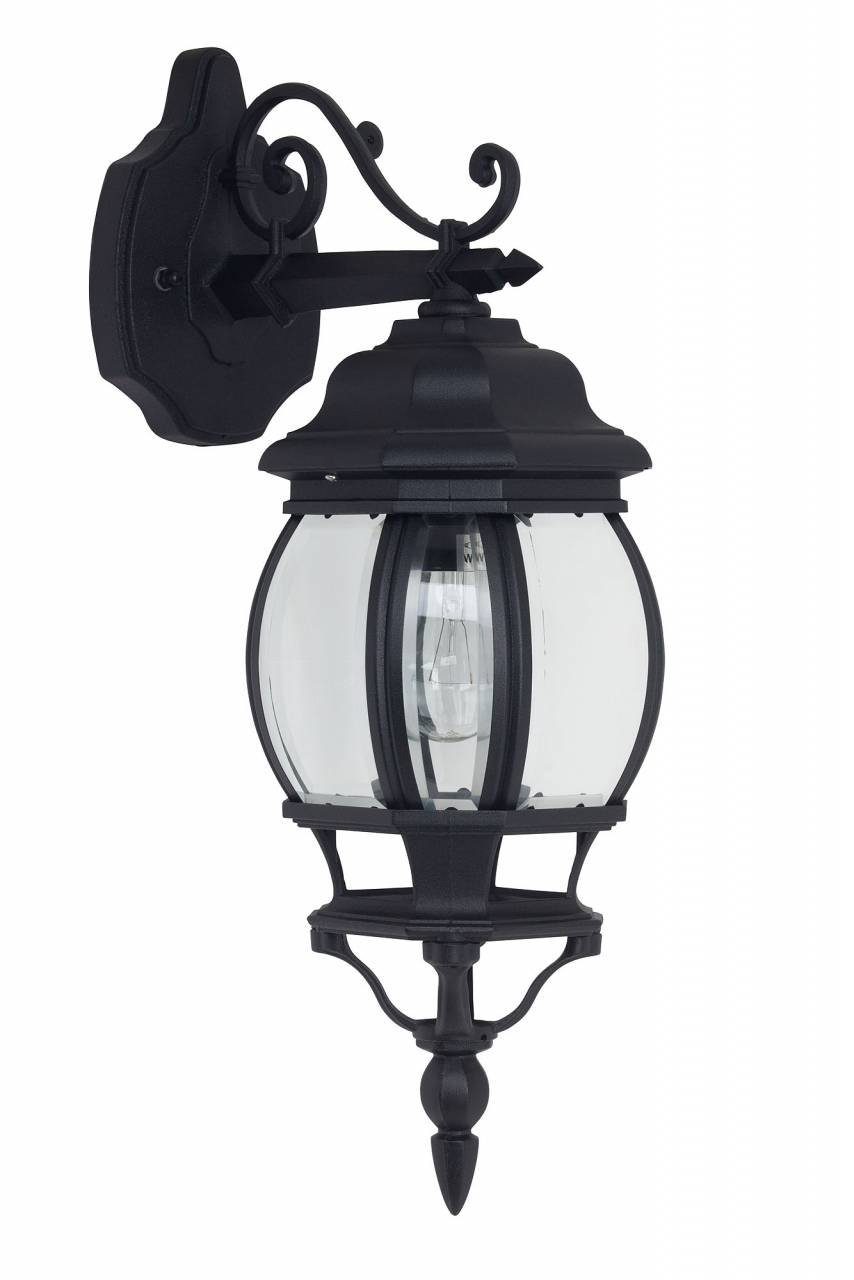 Brilliant LED Außen-Wandleuchte Istria, Lampe E27, geei Istria hängend A60, Außenwandleuchte 60W, schwarz 1x