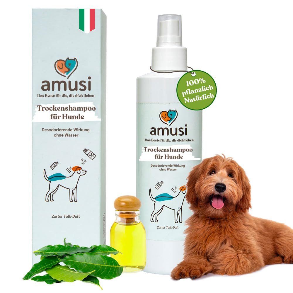 Tiershampoo Spray für Hunde - Hundeshampoo gegen Juckreiz im Spray ohne Ausspülen