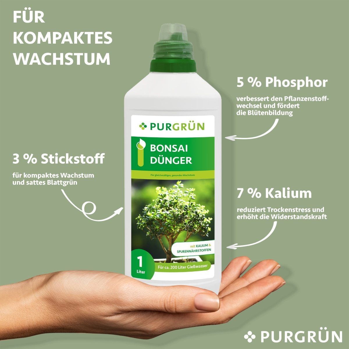 Purgrün Pflanzendünger Purgrün Bonsai Dünger, NPK günstig online kaufen