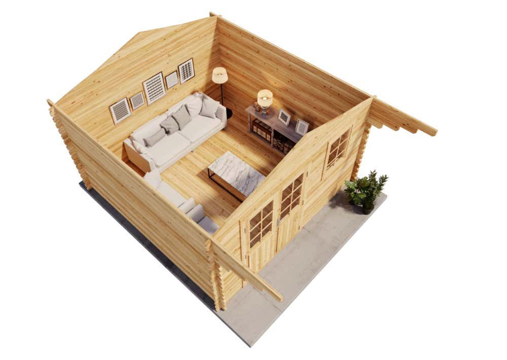 Thumbnail - Alpholz Gartenhaus Holz Erki-44 C ISO, BxT: 424x530 cm