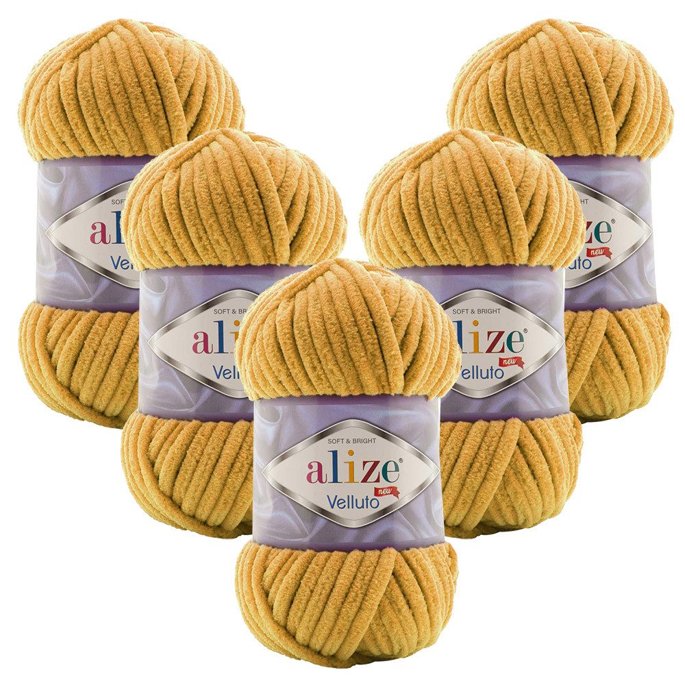 Alize 5 x ALIZE Velluto Häkelwolle, 68 m, Chenillegarn,Kuschelweich für Bab günstig online kaufen