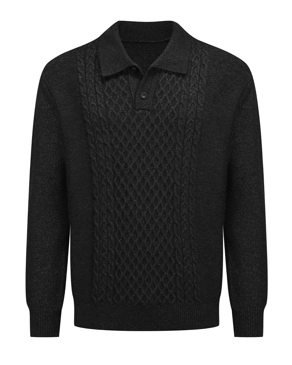 Allthemen Strickpullover mit grober Strickstruktur Uni Pullover günstig online kaufen