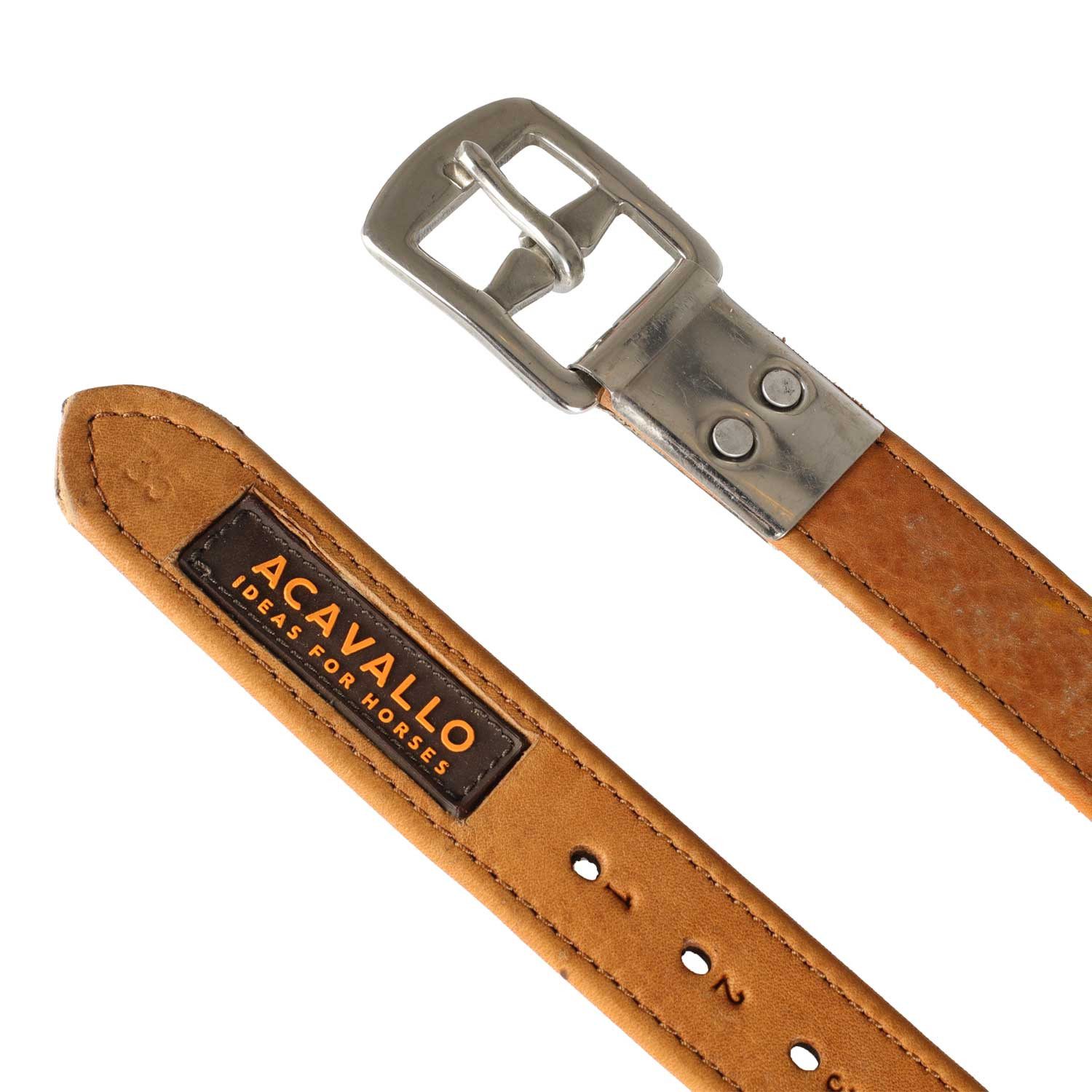 Acavallo Steigbügel Acavallo Steigbügelriemen Kalbsleder mit Nylon