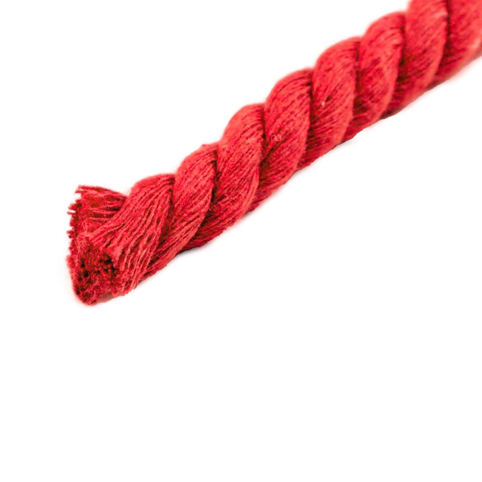 maDDma Seil 10m Baumwollseil 12 mm gedreht, rot