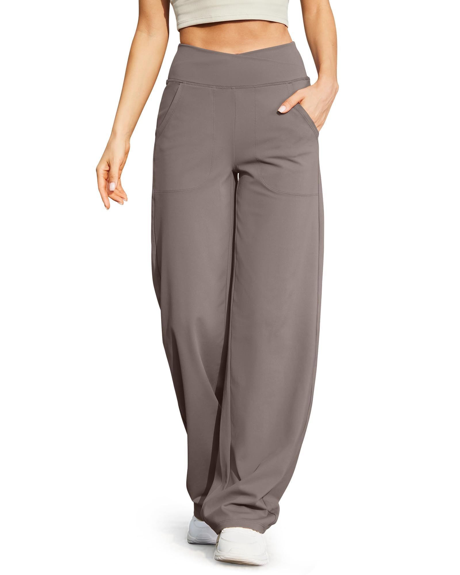 Jogginghose Damen Weite Hose Yogahose Hohe Taille