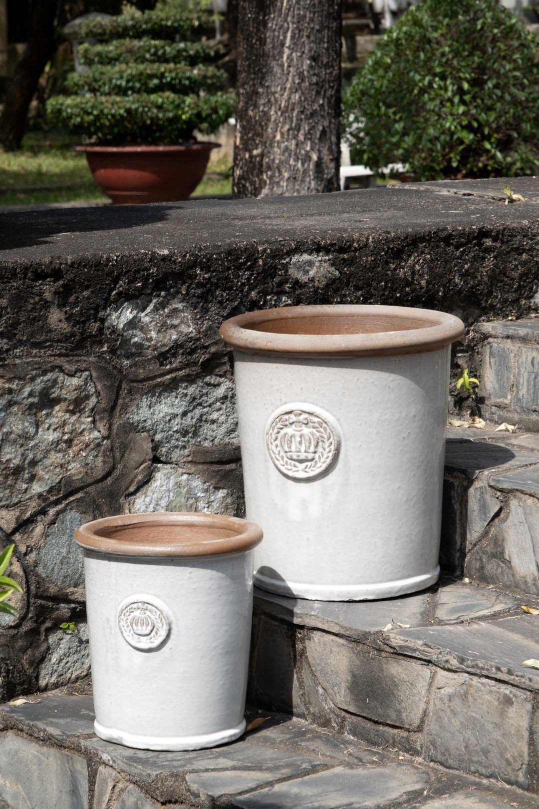 Teramico Provence Planter: Handmade ceramic planter for your garden (25cm), 100% frost resistant