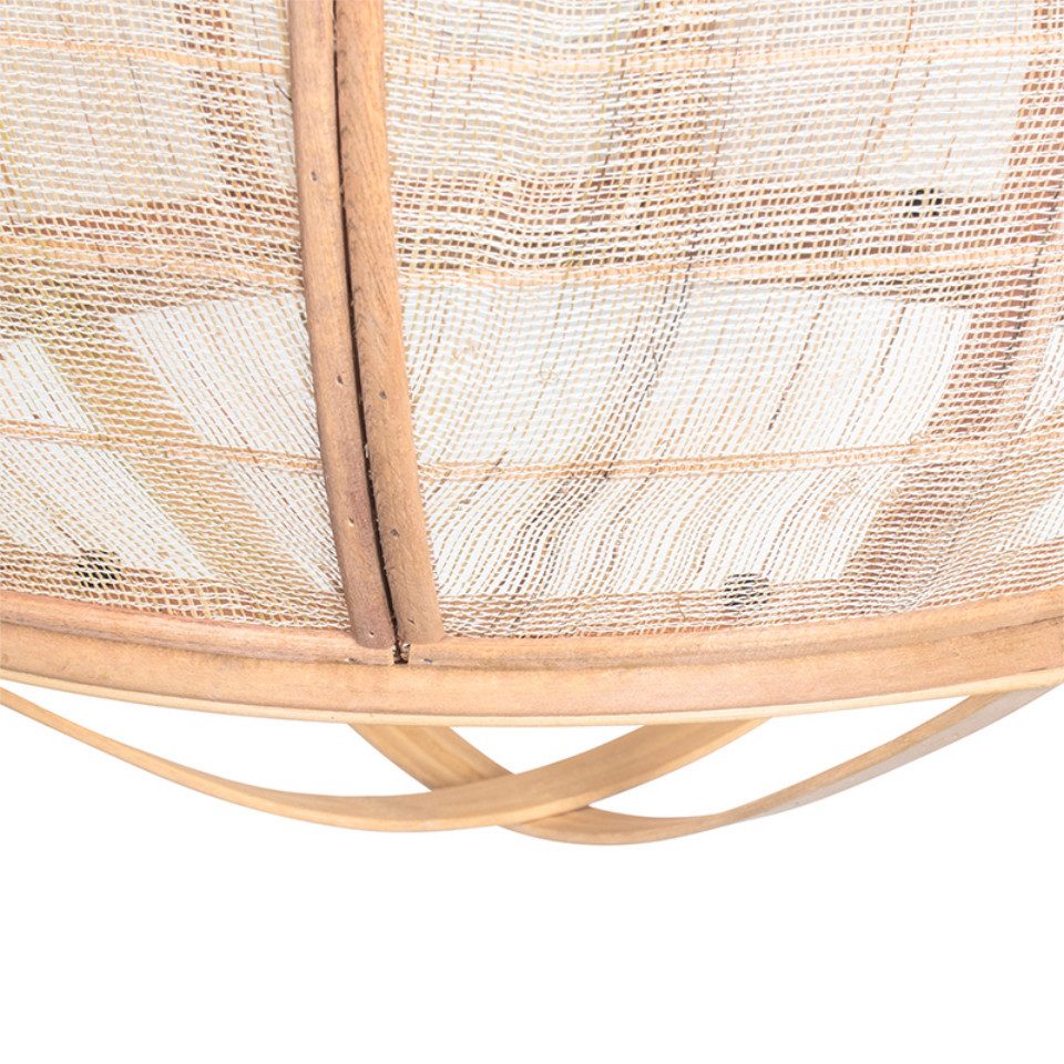 Qazqa Pendelleuchte Pascal, ohne Leuchtmittel, Warmweiß, QAZQA Hängeleuchte, e27, Braun, Textil, Orientalisch