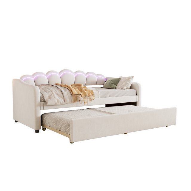 TavilaEcon Daybett Schlafsofa mit ausziehbarem Bett, 90x200cm, Samt, Farbwe günstig online kaufen