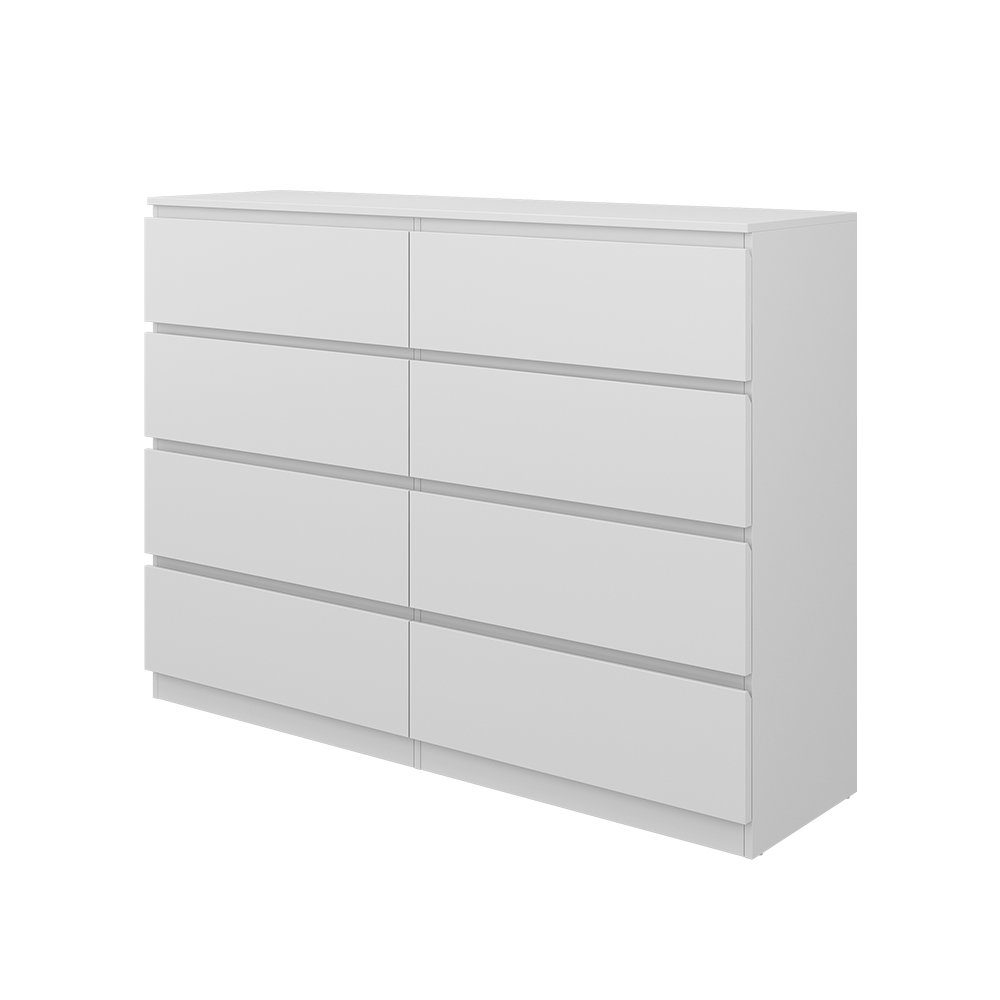 Vicco Kommode Calisto, Weiß/Weiß, 138 x 101.5 cm (1 St)