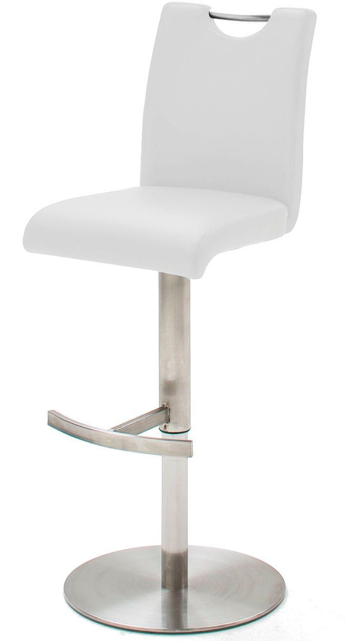 MCA furniture | gebürstet weiß Edelstahl ALESI Bistrostuhl | weiß