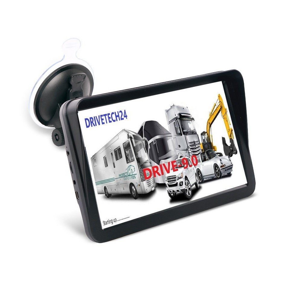 GABITECH großes 9 Zoll Navigationsgerät DRIVE 9.0 GPS für LKW Wohnmobil Bus PKW-Navigationsgerät (Zentraleuropa, inklusive lebenslanger Kartenupdates, inklusive Zubehör, einfache Bedienung für jedes Alter)