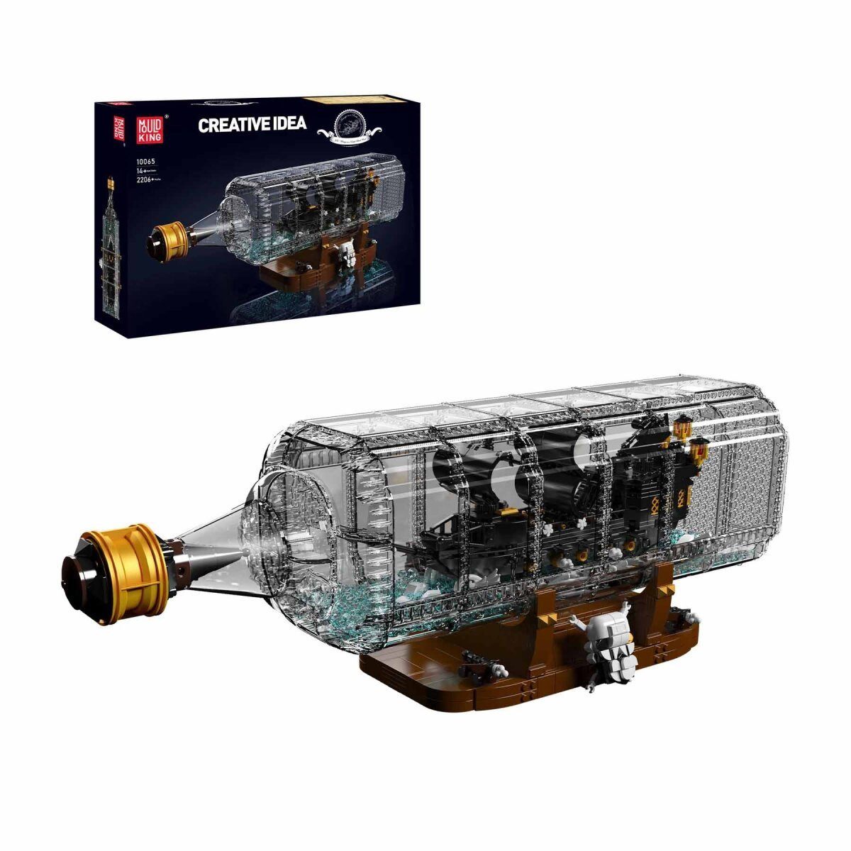 Mould King Mould King 10065 Black Pearl in a Bottle Flaschen Schiff Spielbausteine