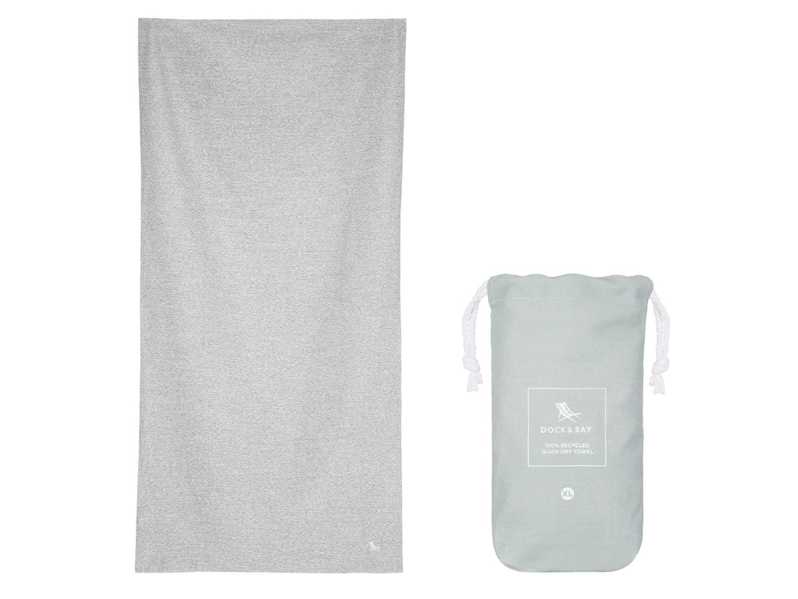 Dock & Bay LTD c/o Handtücher Fitness-Handtuch XL Mountain Grey 200x90cm, Polyester (TOWLF-ESS-XL-GREY-R)
