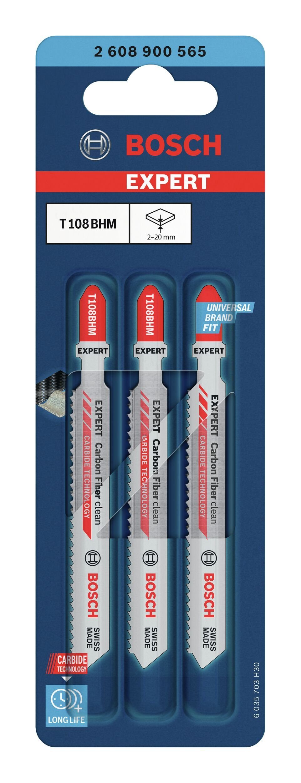 VE Clean EXPERT Expert Stichsägeblatt (3 BOSCH À Fiber Fiber Stück), 108 Clean T Carbon BHM Carbon