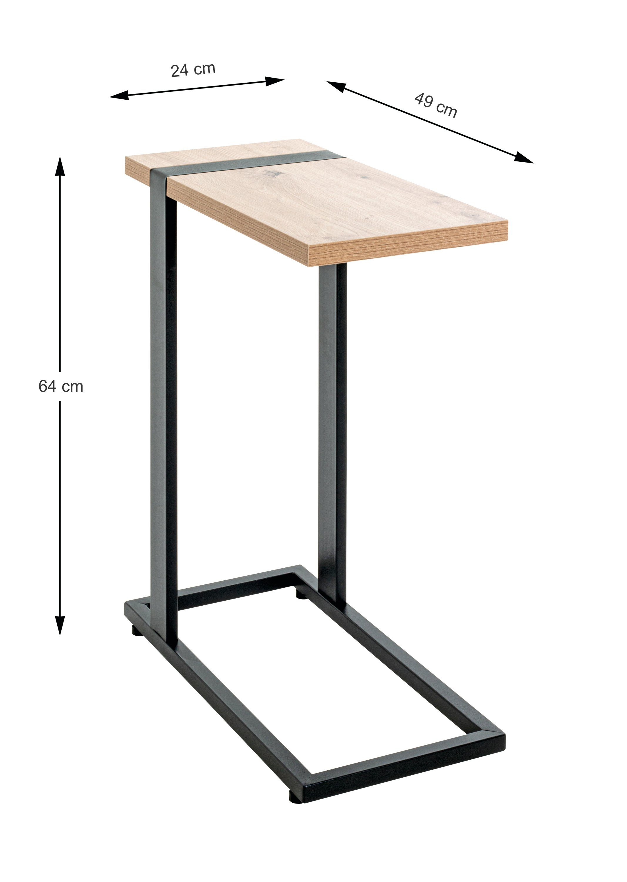 HAKU Beistelltisch Beistelltisch, cm 24x49x64 cm) bunt Möbel 24x49x64 BHT (BHT Beistelltisch HAKU