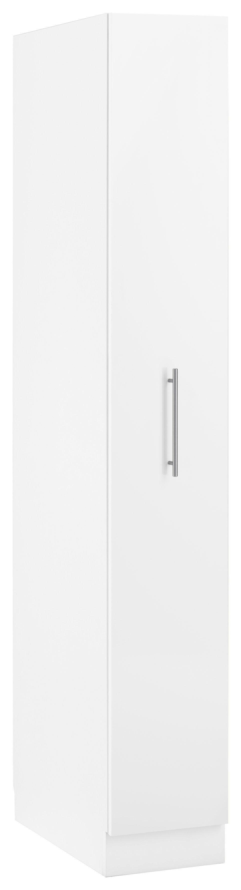 wiho Küchen Apothekerschrank Cali Auszug mit 4 Ablagefächern Front: Weiß Glanz, Korpus: weiß | Weiß