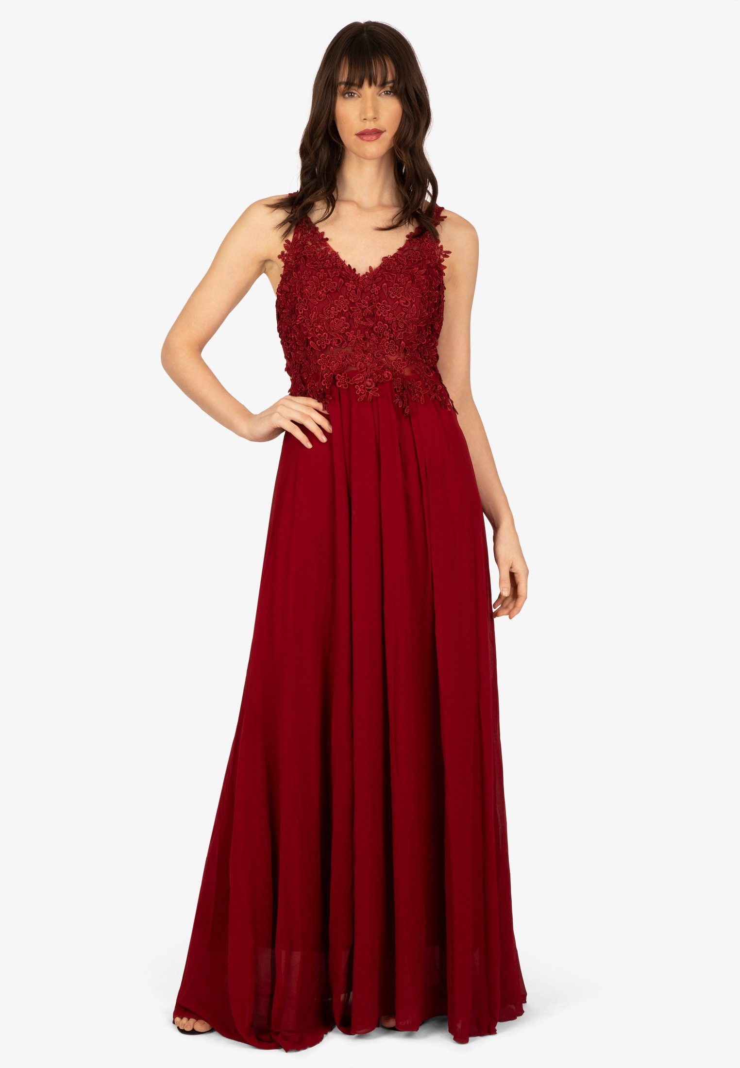 Chiffon Rundkragen Kurze Ärmel Hohe Taille EP09993