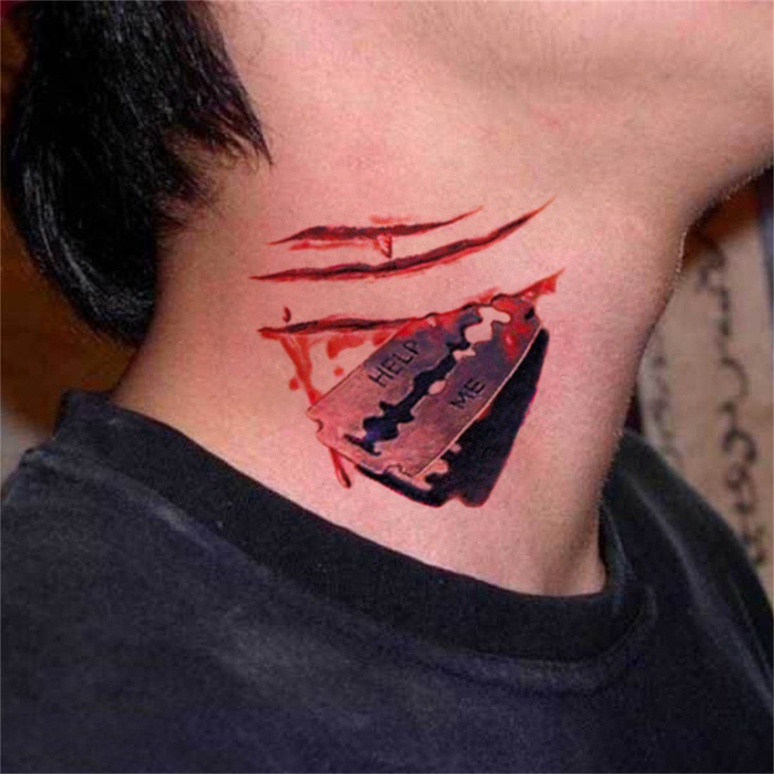 Stück, Horror Stück) 15 DÖRÖY Tattoo 15 Schmuck-Tattoo Aufkleber. Aufkleber Narben Tattoo B( Halloween