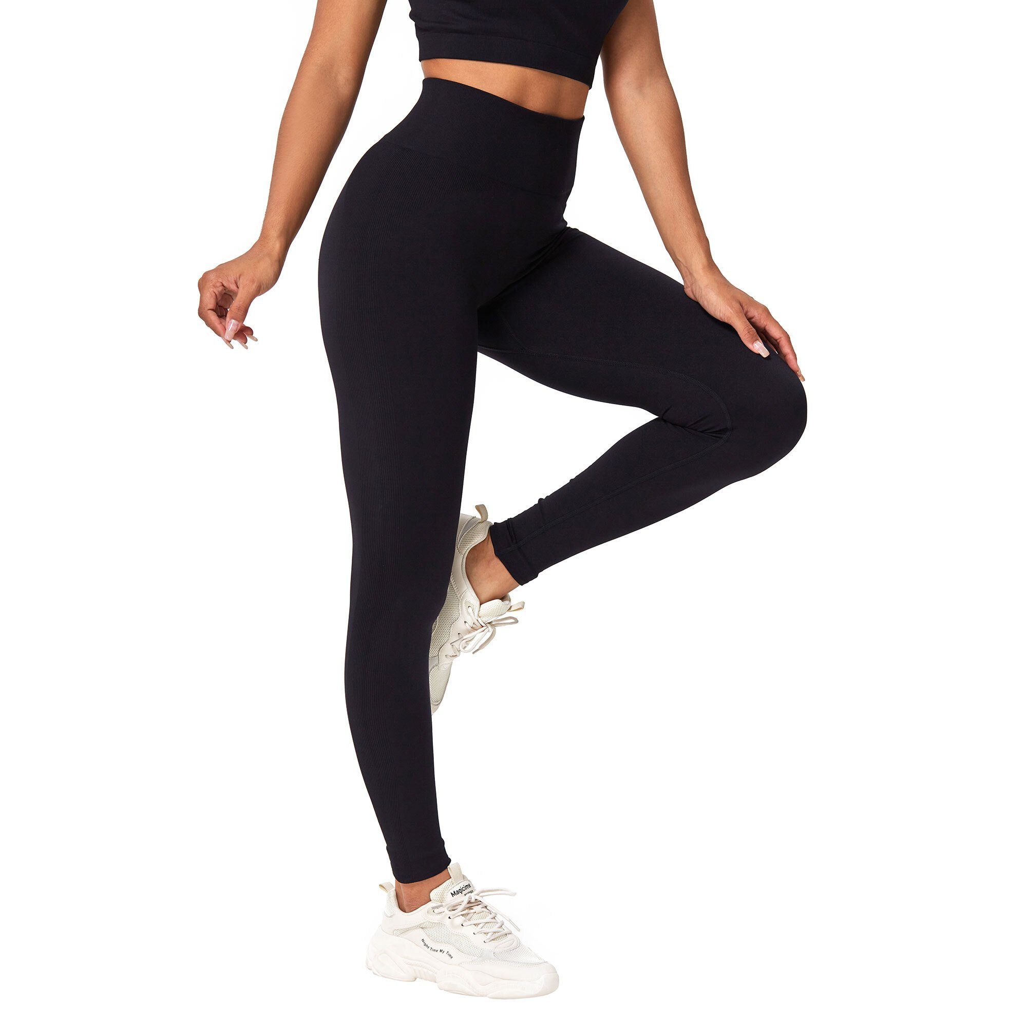 CHARM schwarz (2-tlg) Yogaleggings YEAZ Leggings leggings