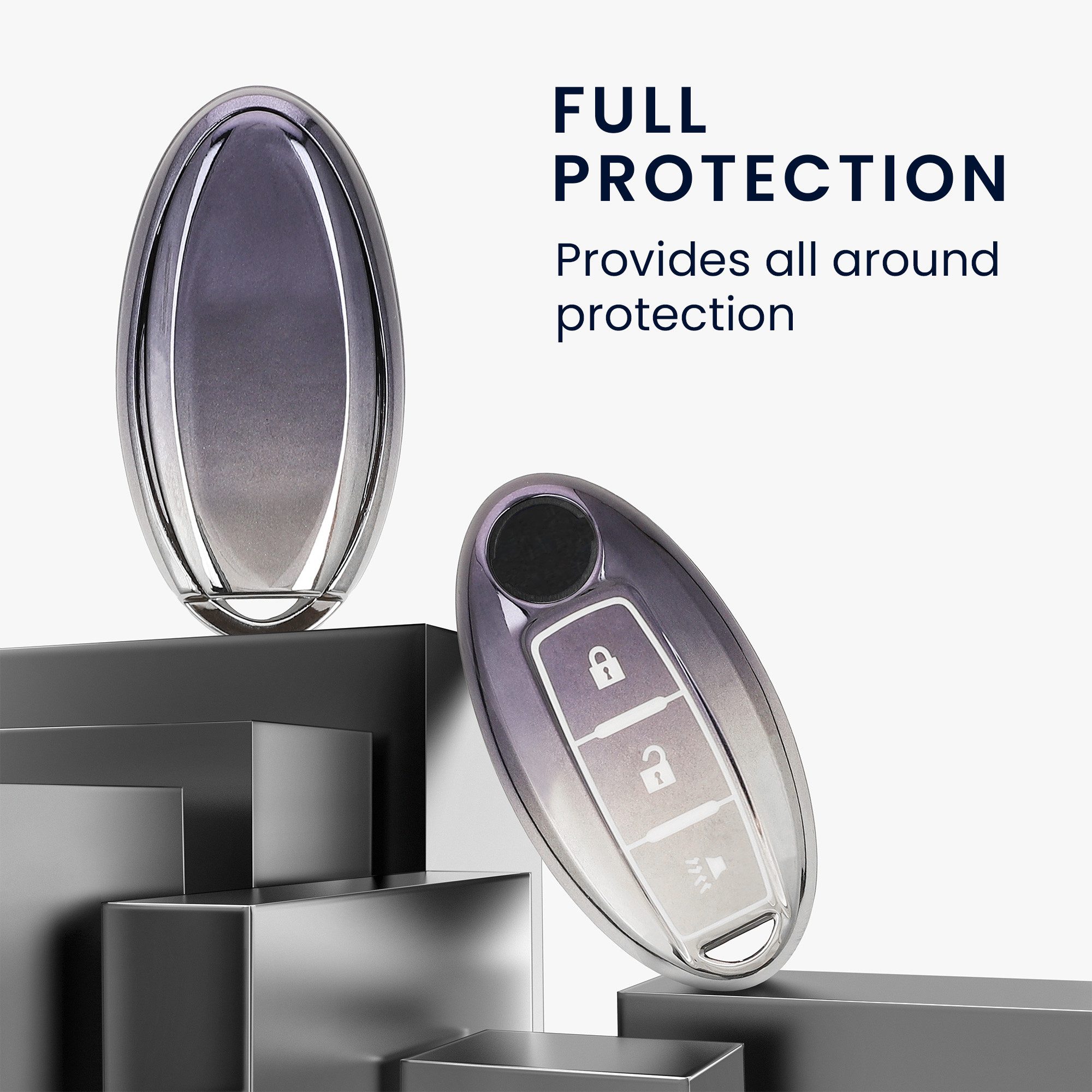 kwmobile Schlüsseltasche Autoschlüssel Hülle für Nissan (1-tlg), Schlüsselhülle Silikon Case Schlüssel Cover