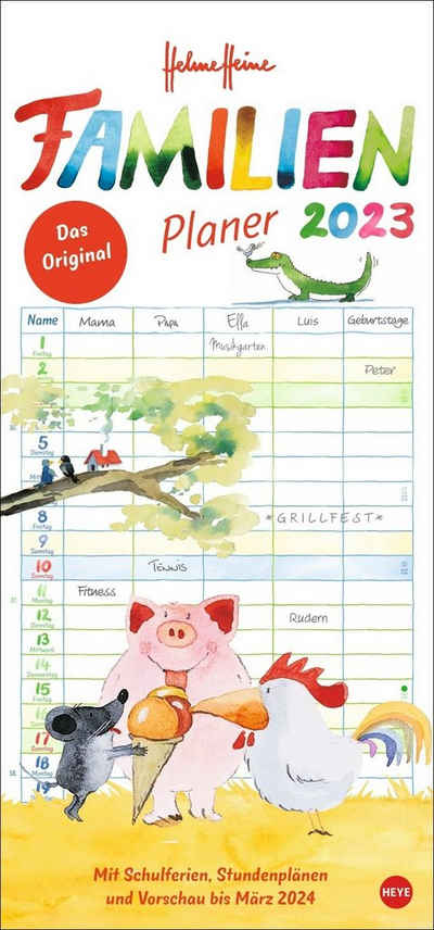 Athesia Kalenderverlag Familienkalender, Helme Heine Familienplaner 2023