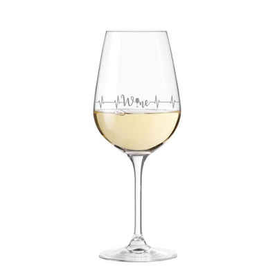KS Laserdesign Weinglas Leonardo Weinglas mit witziger Gravur "Bloodtype Wine" für Weinliebhaber - Geschenke für Frauen & Männer, Geburtstagsgeschenke, beste Freunde & Freundin, TEQTON Glas, spülmaschinengeeignet