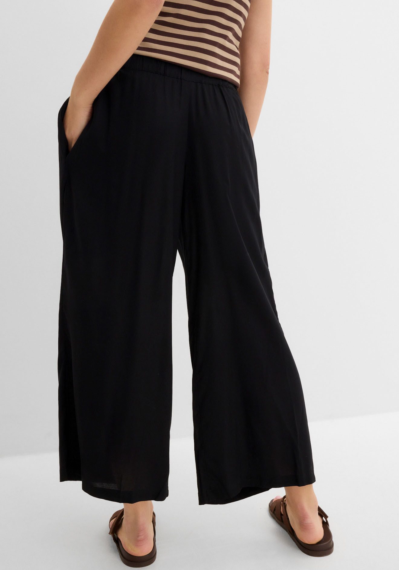 bonprix Culotte aus Viskose, mit elastischem Bund, Loose fit, weite Beinform