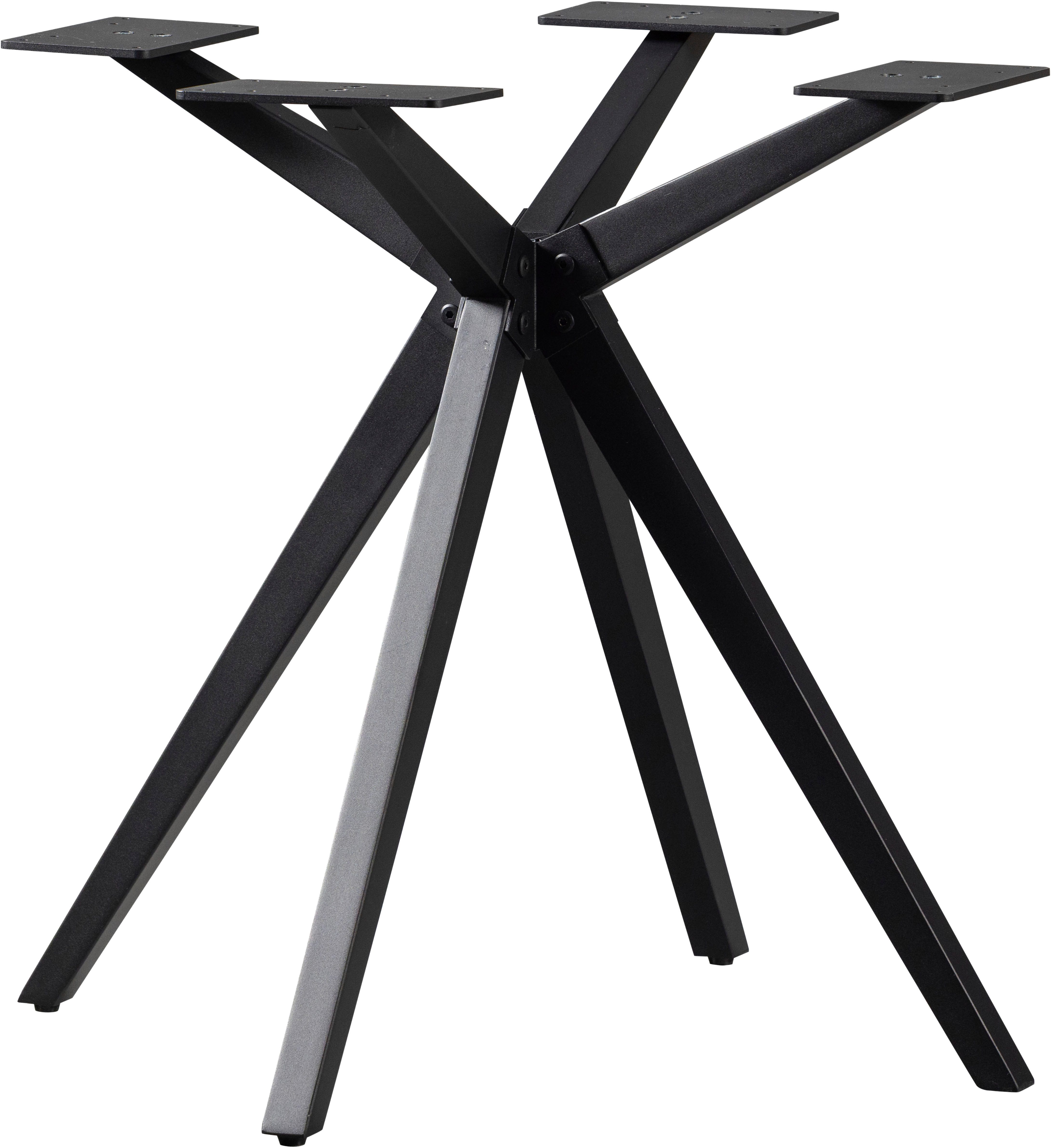 WOOOD Tischbein Tablo Holland aus Metall mit Pulverbeschichtung Ø 80 x H 72 cm, Kreuzgestell Ø 3,5 cm, Tragkraft 120 kg, einfach zu montieren