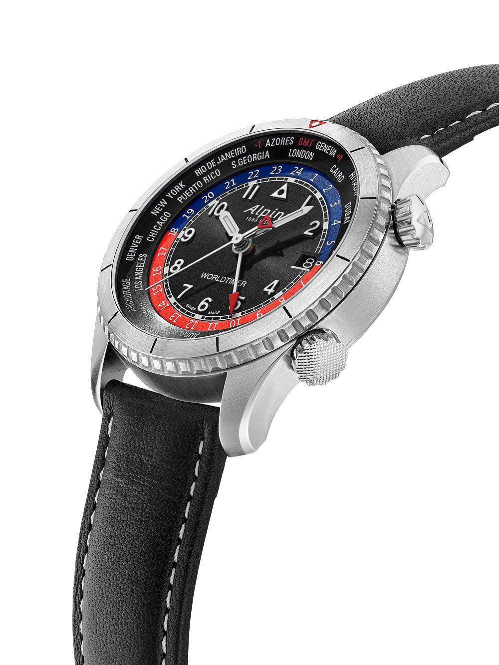 Alpina Quarzuhr Alpina AL-255BRB4S26 Startimer Pilot Worldtimer Herrenuhr 41mm Alpina AL-255BRB4S26 Startimer Pilot Worldtimer Herrenuhr 41mm