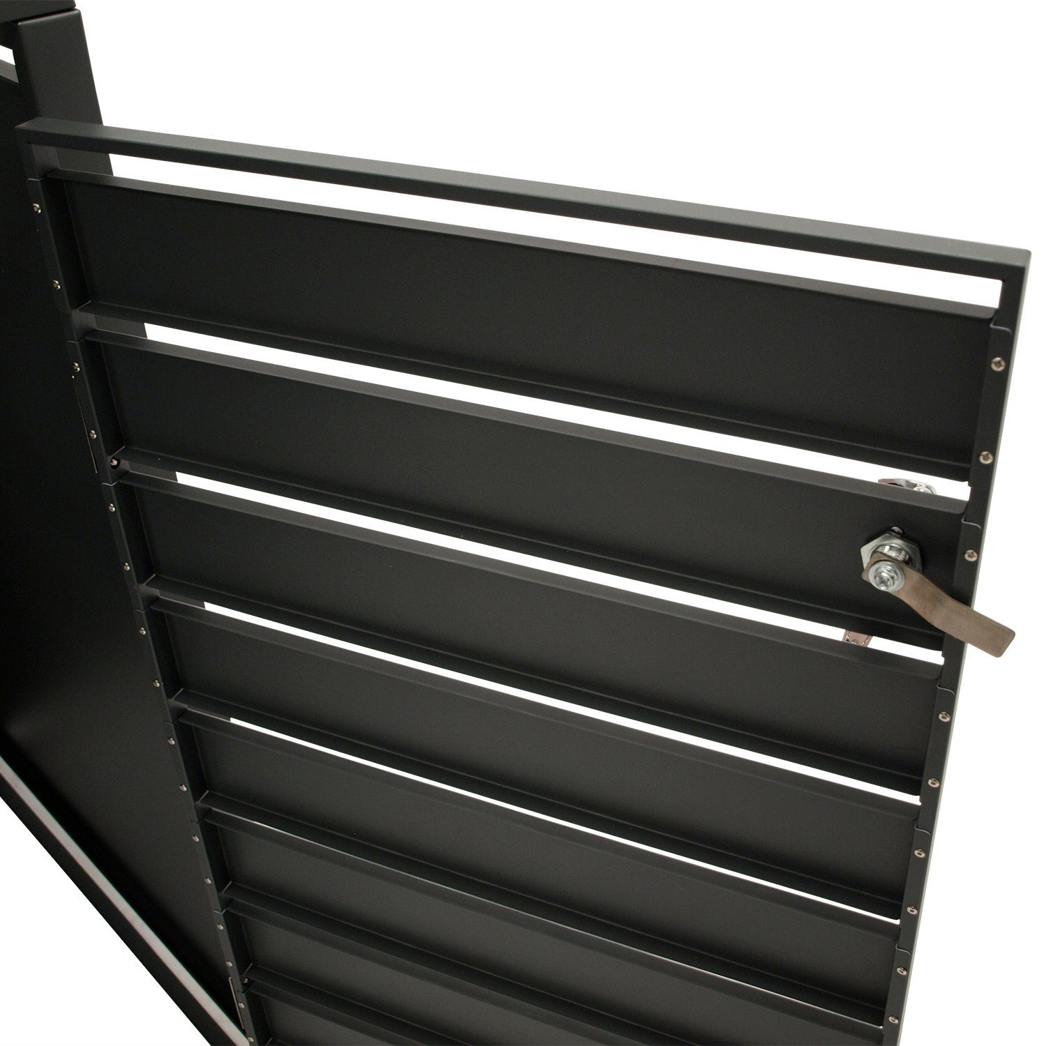DEGAMO Mülltonnenbox BERLIN (1 St), Stahl grau, Türen in Holzoptik, für 3 Tonnen 120 oder 240 Liter