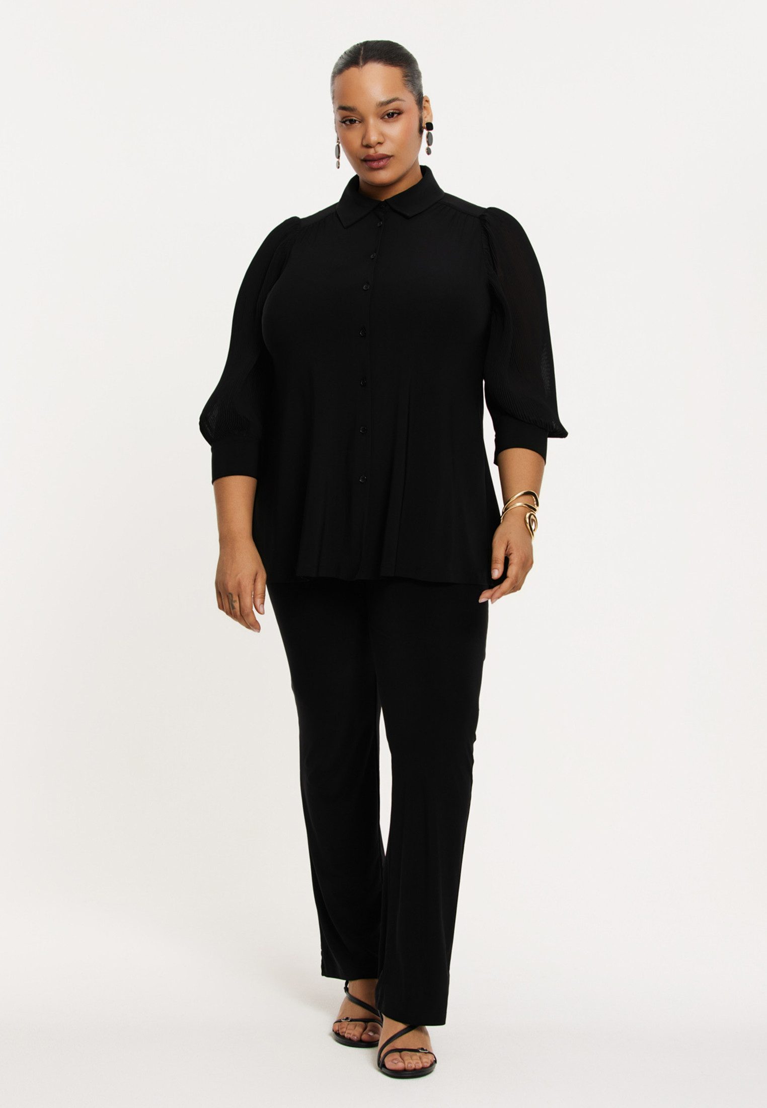 YOEK Blusentop Damen Bluse mit falten günstig online kaufen