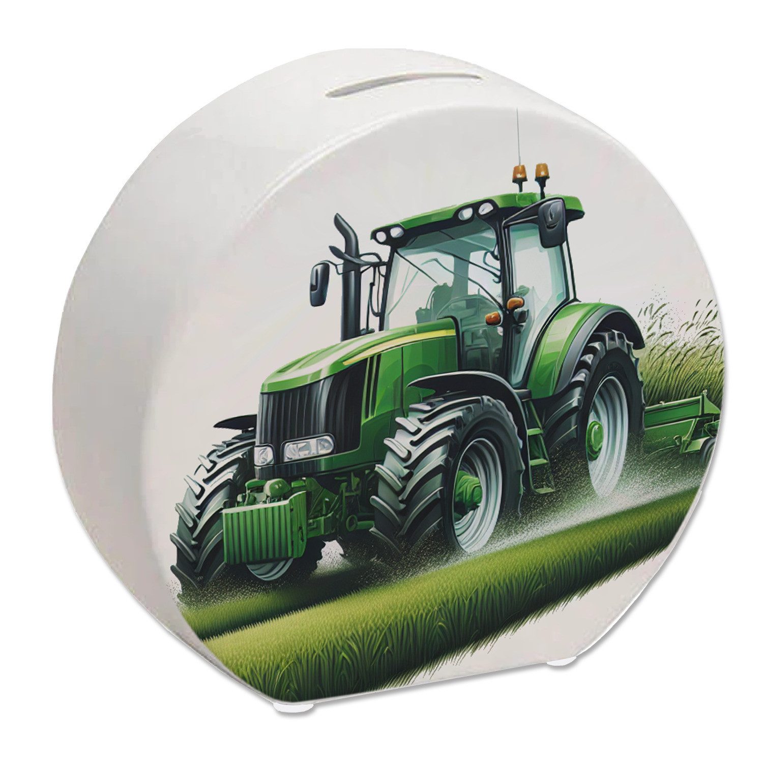 speecheese Spardose Traktor bei der Feldarbeit Spardose