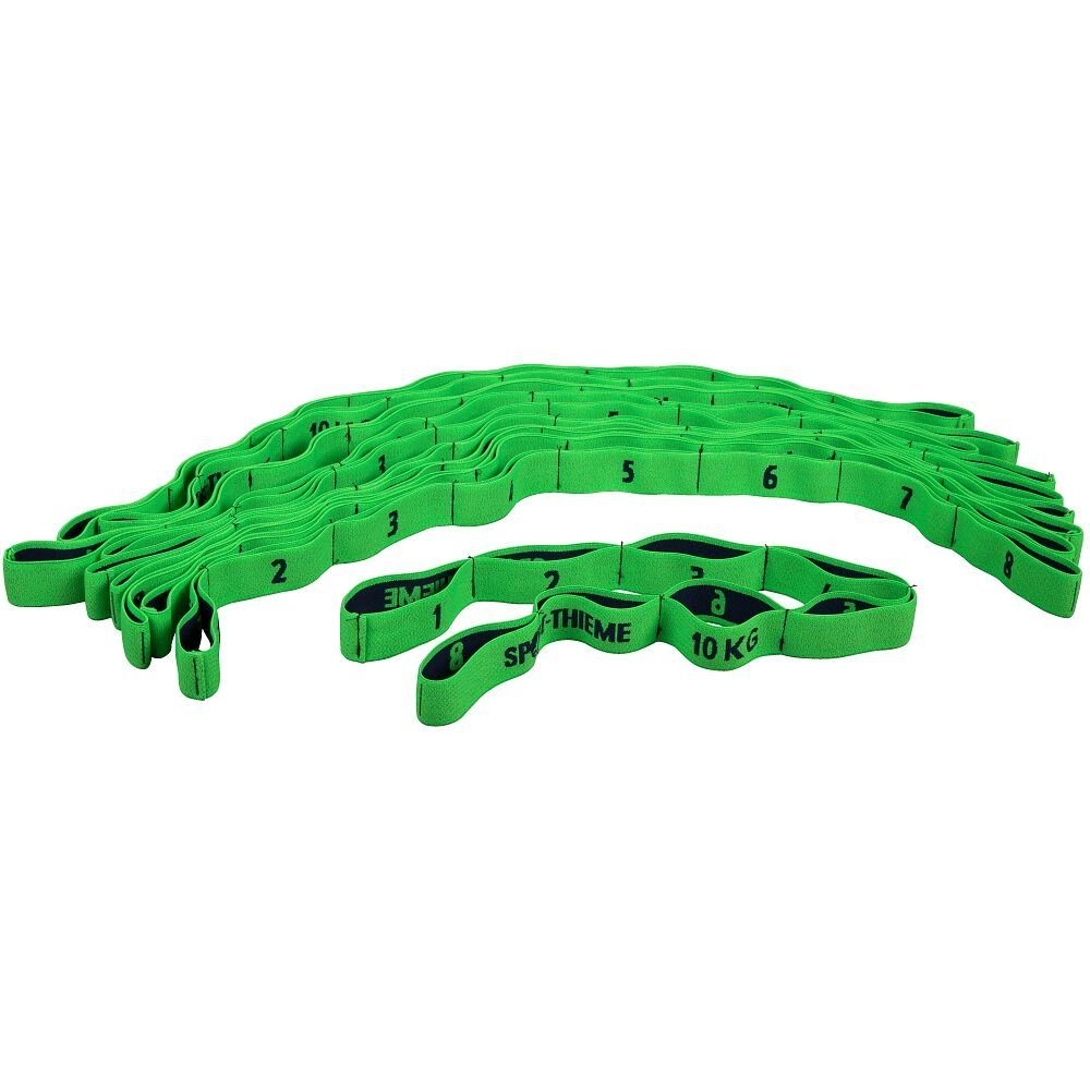 Sport-Thieme Stretchband Elastikbänder-Set, Ideal für Aufwärmübungen, in Fitnesskursen, Aquafitness uvm. Zugstärke 10 kg | Fitnessbänder