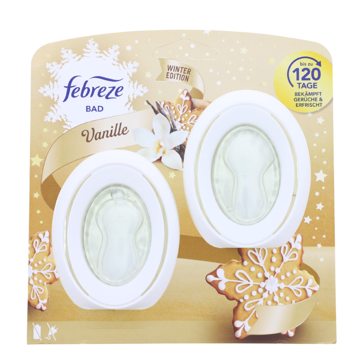 Febreze Raumduft Febreze Bad Lufterfrischer Vanille Duo Pack 2x 8ml Bekämpft Gerüche