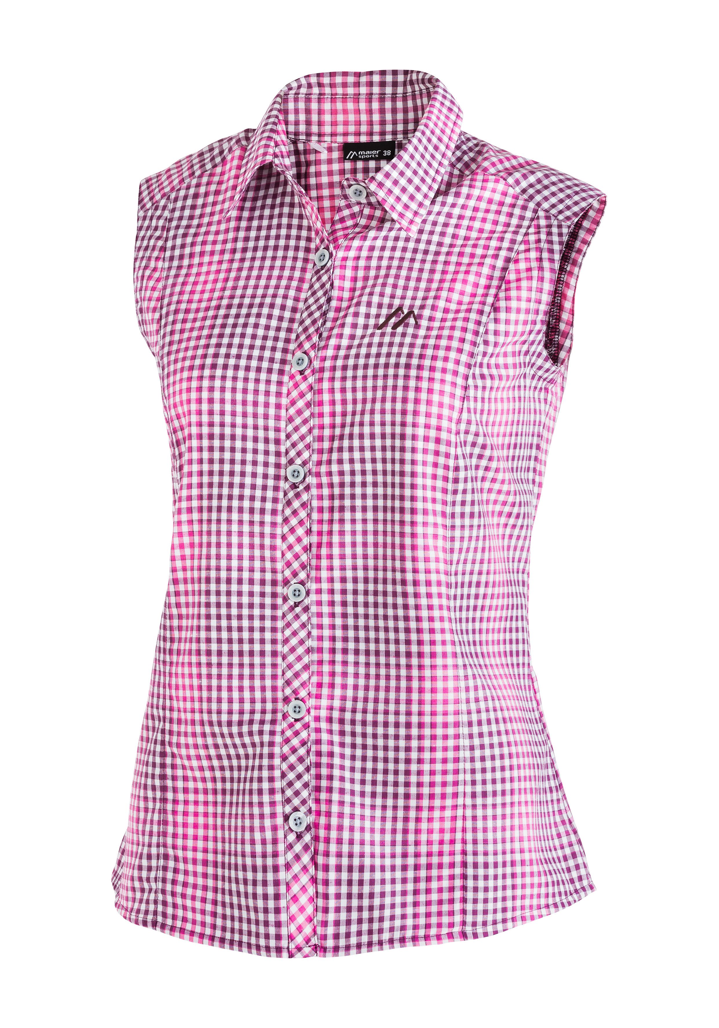 Maier Sports Funktionsbluse Paloma Karierte, ärmellose günstig online kaufen