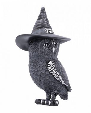 Horror-Shop Dekofigur Schwarze Eule mit Hexenhut als Sammelfigur 30cm