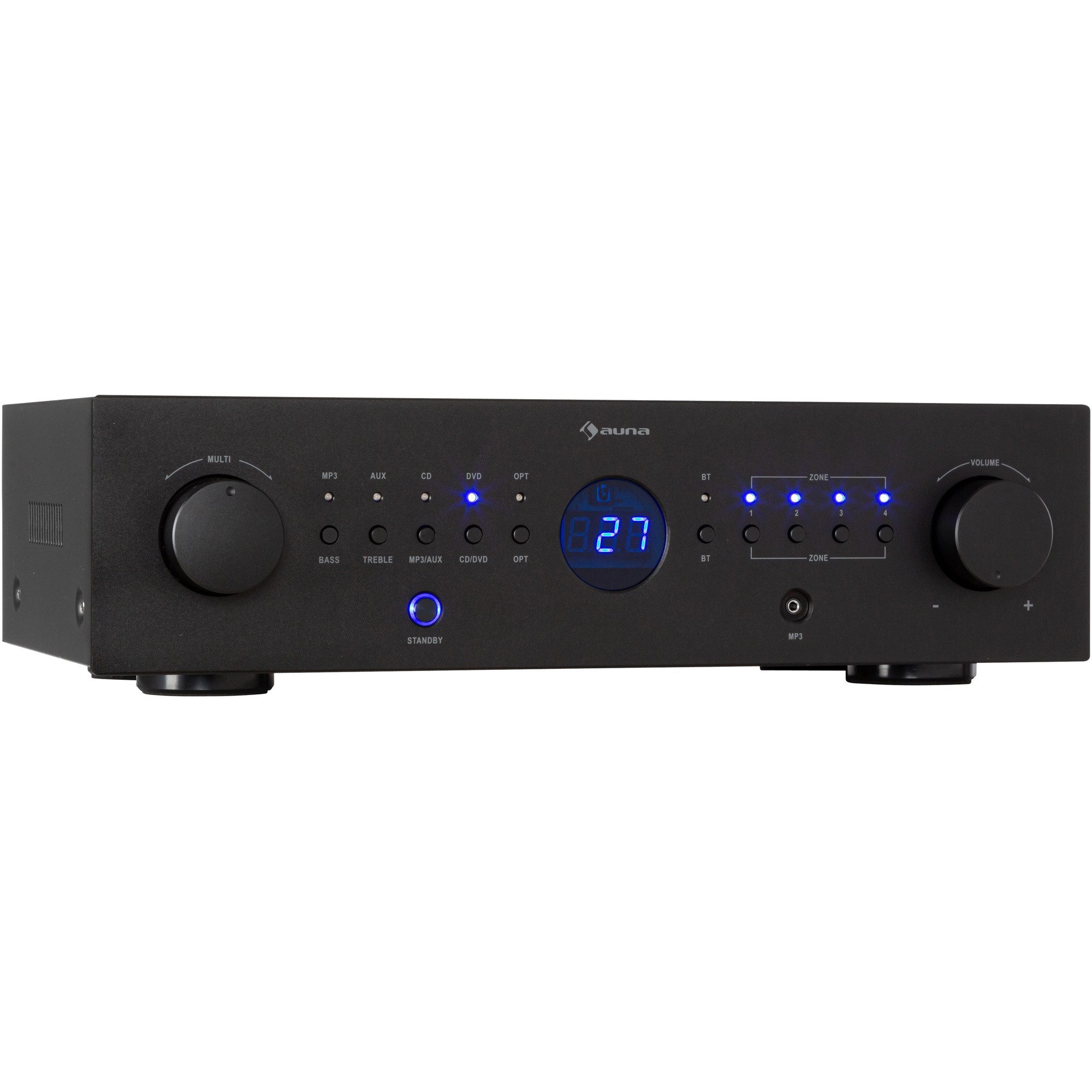 Auna AMP-CD950 DG Audioverstärker (Anzahl Kanäle: 4-Kanal, Digital Audio Bluetooth Verstärker HiFi Stereo Amplifier Multikanal)