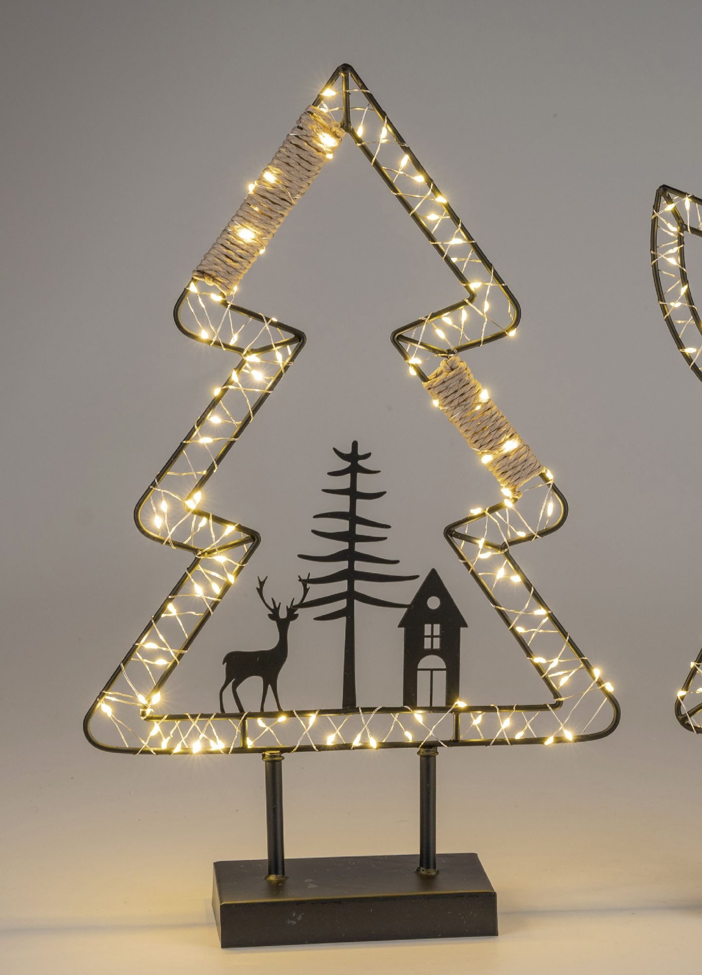 formano LED Dekoobjekt Fensterdeko Weihnachtsdeko, LED, Mit Timerfunktion, Schwarz, Baum, H: 50cm