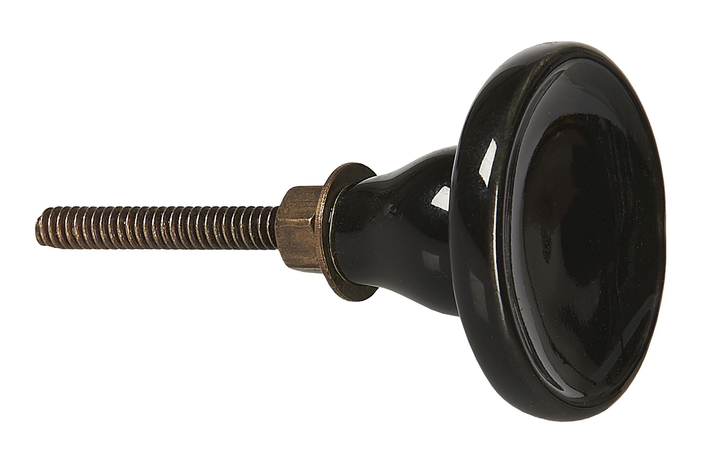 Ib Laursen Möbelgriff Ib Laursen - Möbelgriff Schubladengriff Knauf Griff Keramik Schwarz