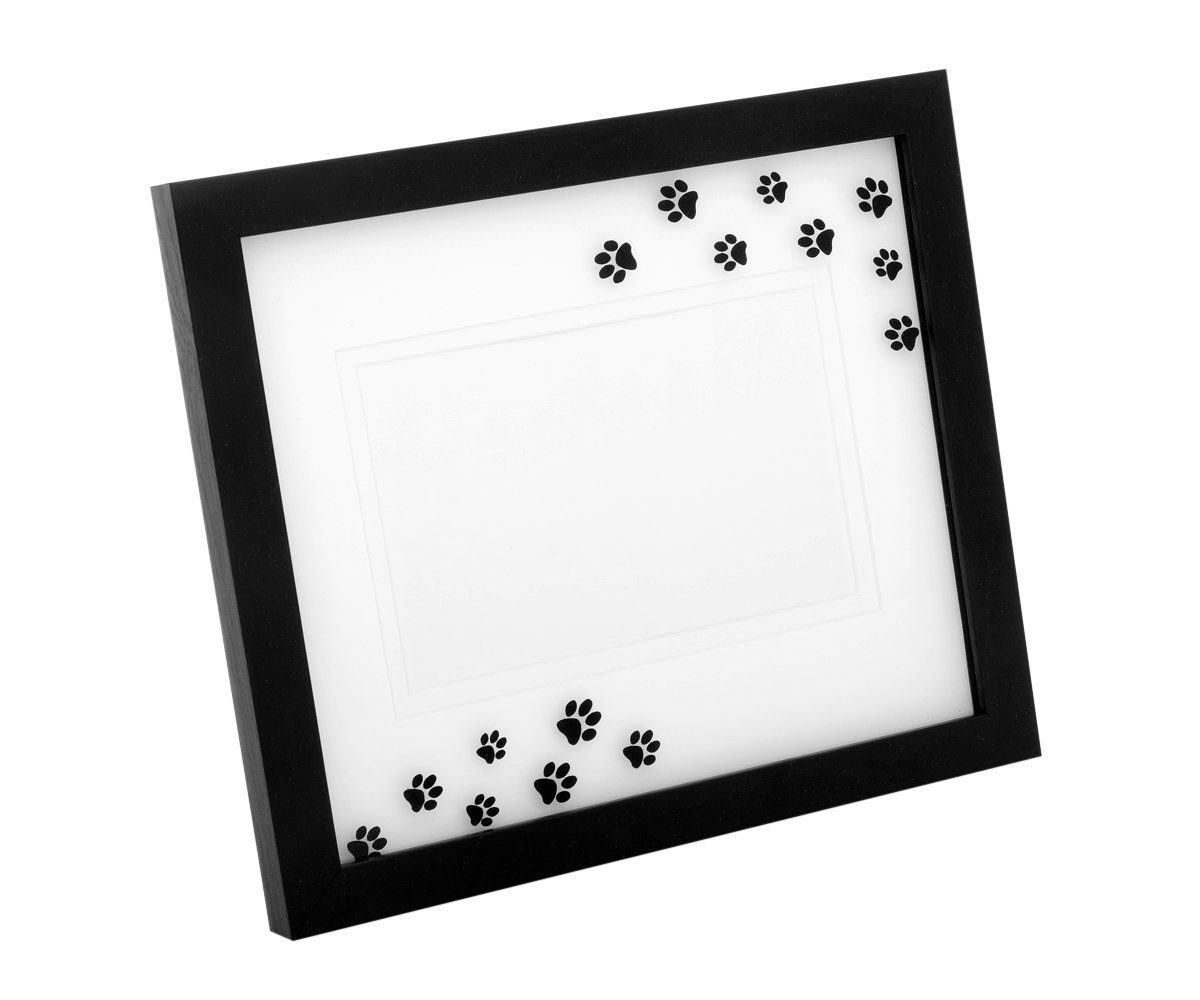 Bilderrahmen Bilderrahmen x Geschenk Fotorahmen Brillibrum 15 cm Hund Matt Foto-Rahmen Hunde-Pfoten 10 Haustier Katzen-Tapsen Pfotenabdrücke Versilbert Pfoten Katze