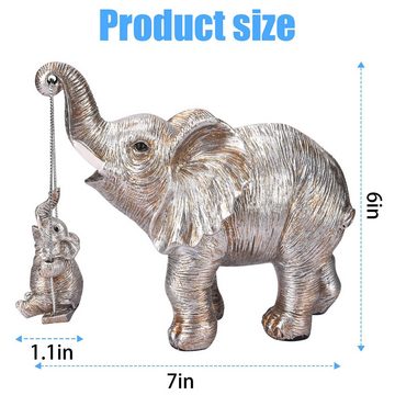 HYTIREBY Tierfigur Elefantenstatue. Elefanten-Dekor bringt Glück, Gesundheit und Stärke. (1 St), Elefantengeschenke für Frauen, Muttergeschenke.