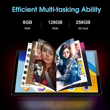 SGIN 8 GB RAM Octa-Core 2,0 GHz 6000 mAh Tablet (10,1", 128 GB, Android 12, 2,4G/5G WiFi, Mit den besten und erstaunlichsten Funktionen, attraktivem Design)