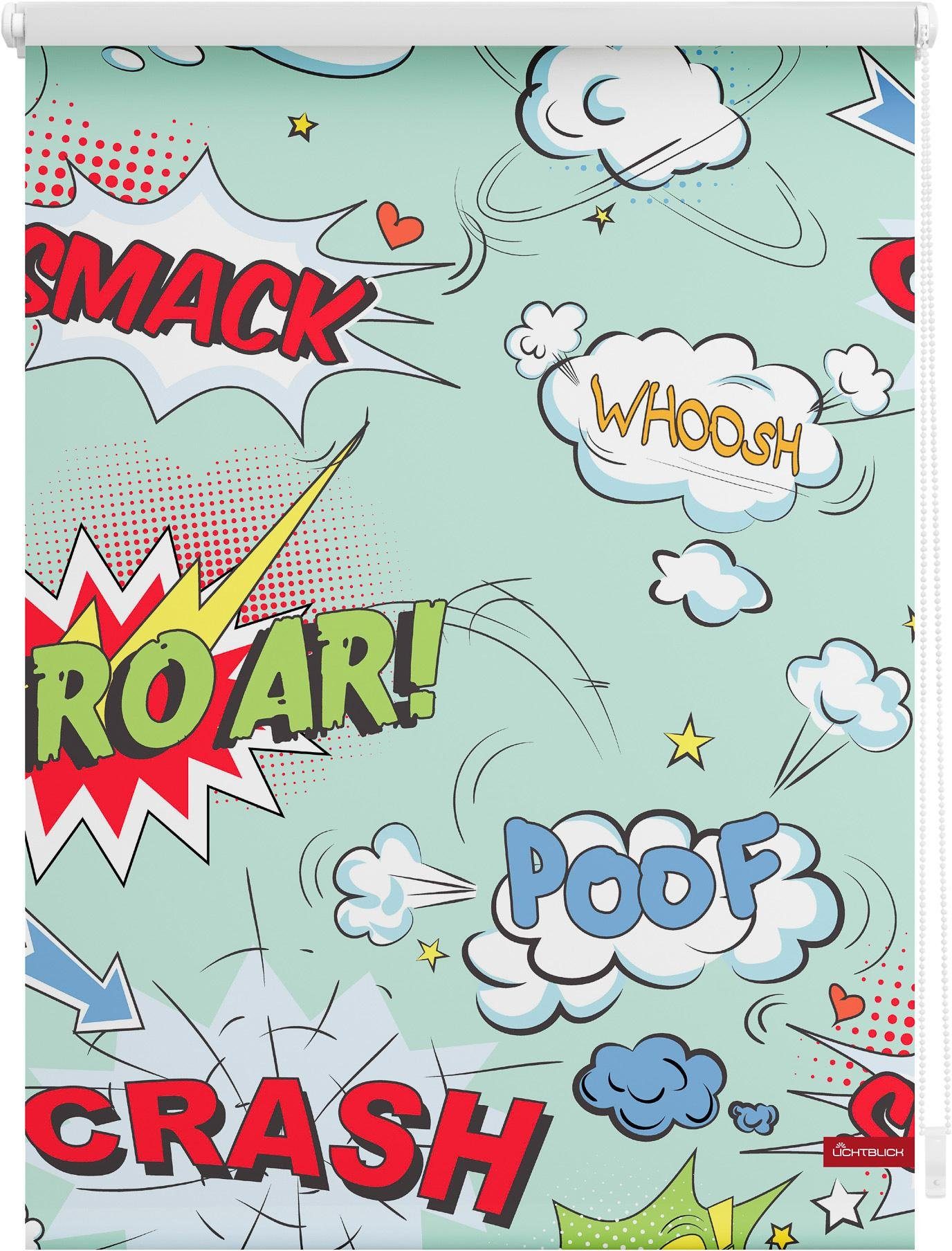Seitenzugrollo Klemmfix Motiv Crash, LICHTBLICK ORIGINAL, Lichtschutz, ohne günstig online kaufen