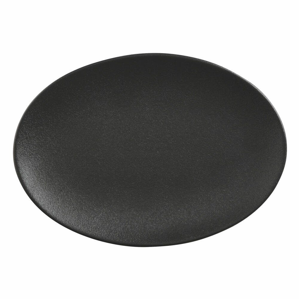 Maxwell & Williams Servierplatte 35 Keramik Black Oval x Caviar 25 cm