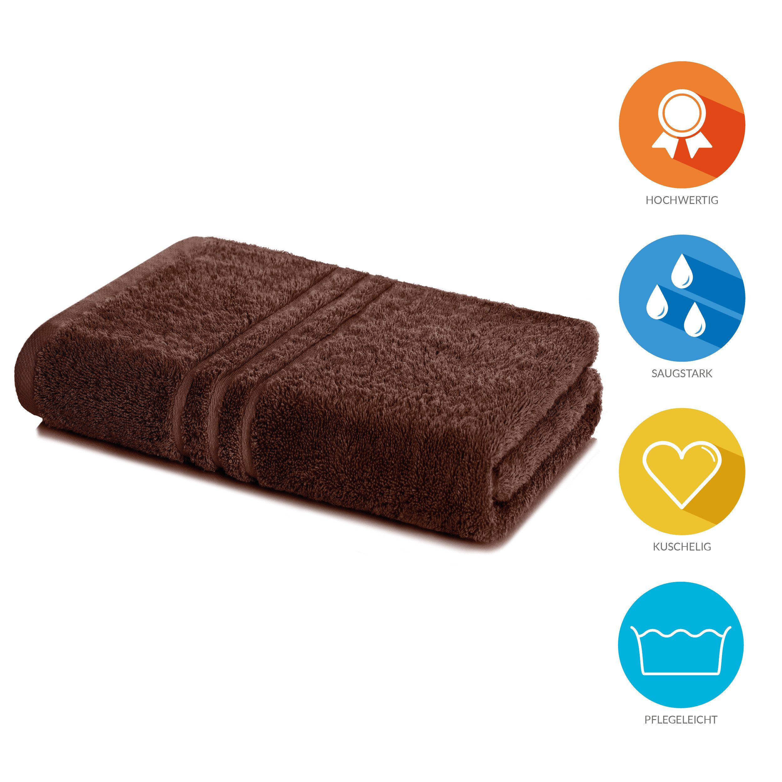 Lavea Badetuch Duschtuch 100x150 cm Elena Frottee Duschhandtuch, 100% Baumwolle, 500 g/m² Frottier, weich & saugstark, pflegeleicht