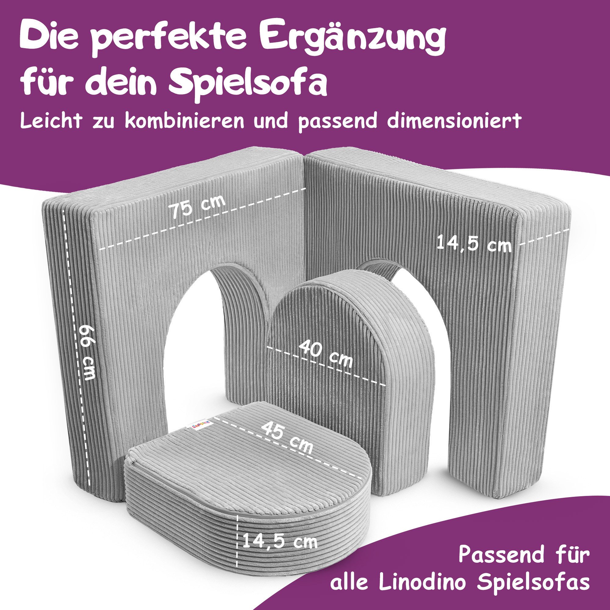 Linodino Kindersofa Magisches Tor – Spielsofa Add-on mit Bögen, Kindersofa günstig online kaufen