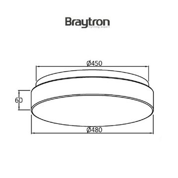 Braytron LED Deckenleuchte LED Deckenleuchte BLADE JADE SR 48Ø 36W 2680 Lumen Rund Weiß