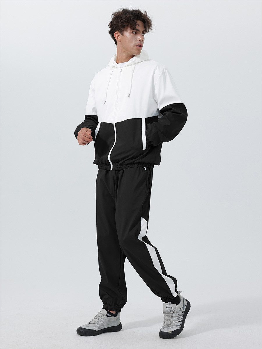 YOUTHUP Sportanzug, Herren Colorblock-Trainingsanzug für Frühling und Herbs günstig online kaufen