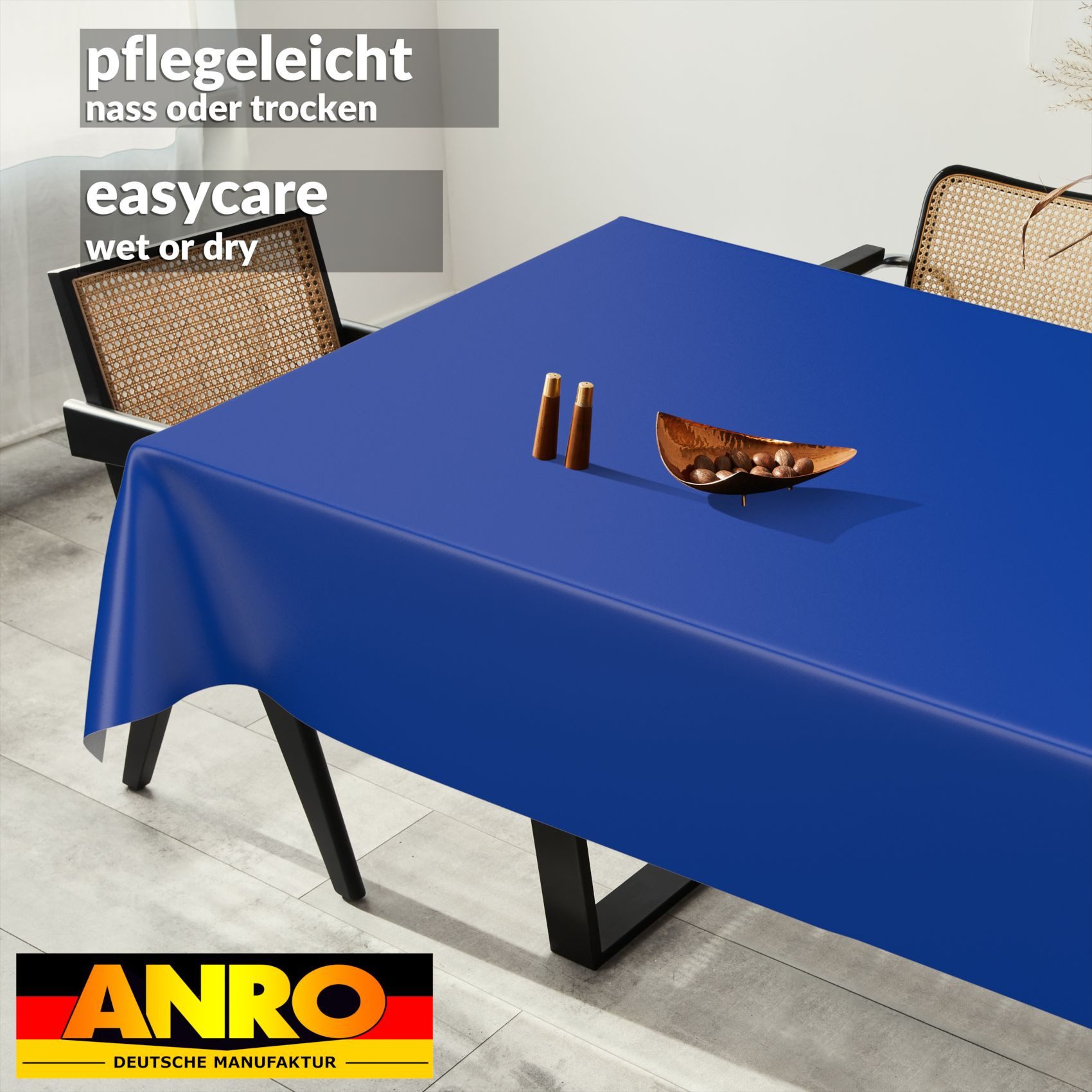 ANRO Tischdecke abwaschbar Wachstuch-Tischdecke Gartentischdecke (Einzelstü günstig online kaufen