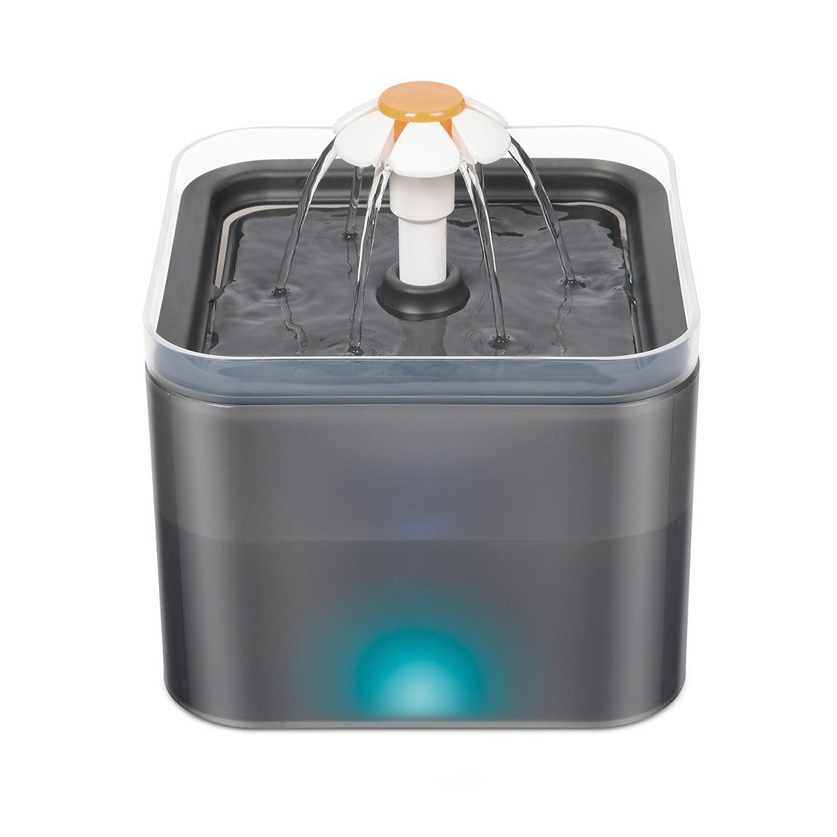 Trinkbrunnen 2L Katzen Trinkbrunnen mit LED-Licht 3 Wasserflussmodi